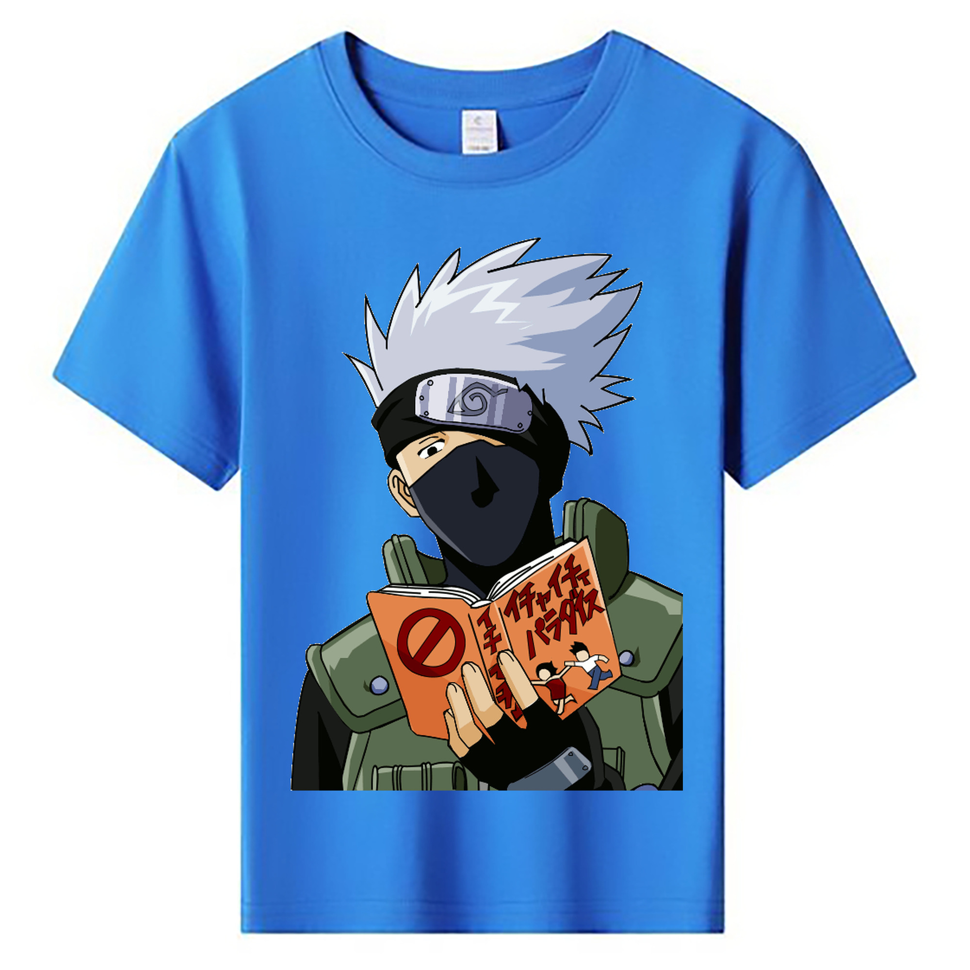 （画像用） NARUTO -ナルト- はたけ カカシ Hatake Kakashi 綿100％キッズTシャツ（フロントプリント）